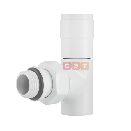 Набор дизайн-вентилей Royal Thermo PIANO, угловой (белый) 1/2"